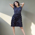 The Knee Length Breastfeeding Dress - Brown Leopard Tree