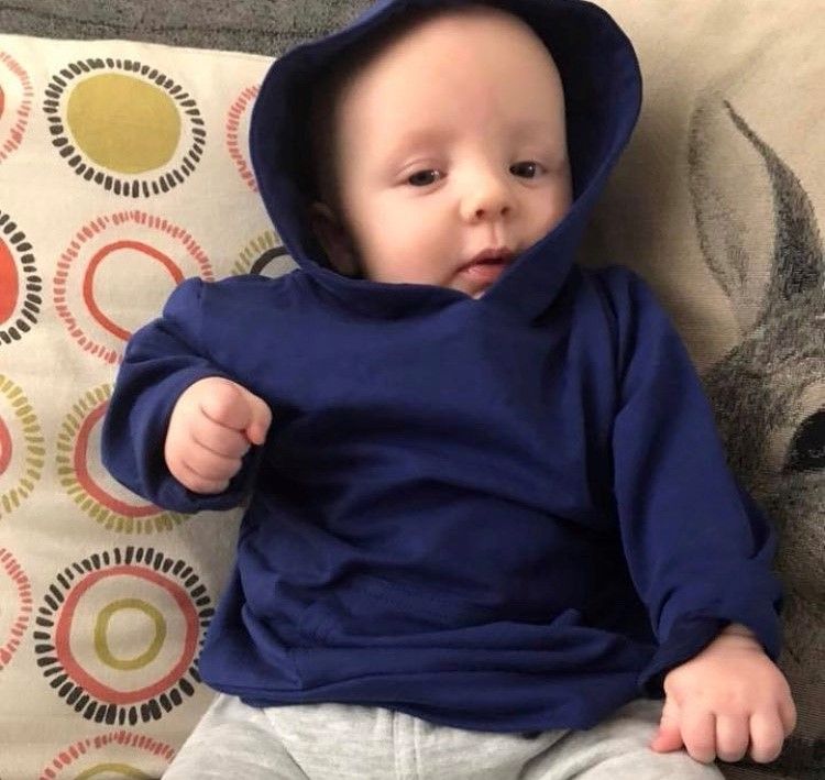Stylish Kid Cotton Hoodie Dark Blue-3