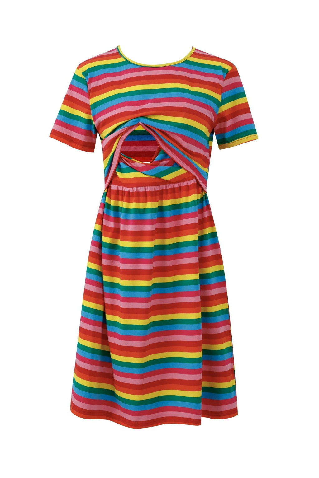 Rainbow Breastfeeding Skater Dress-4